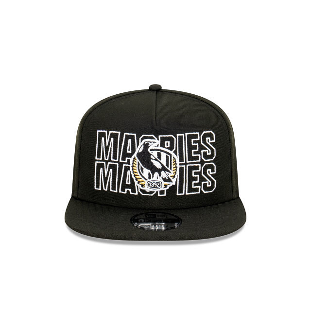 Collingwood Magpies Hat - AFL Neon Lights Black 9Fifty A-Frame Snapback Cap - New Era